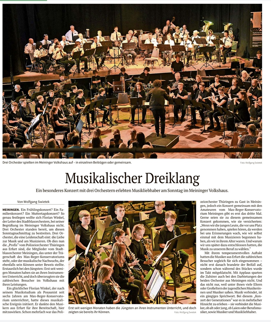 gemeinsames Konzert mit dem Polizeiorchester